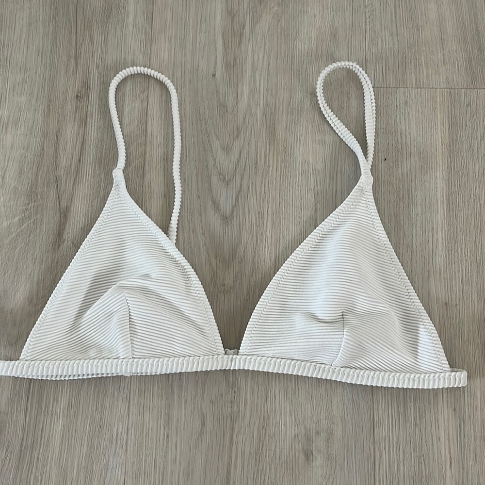 Rhythm Ribbed White Top